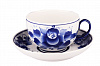 Чашка чайная с блюдцем 210 мл Янтарь Роза